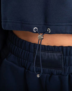 Survêtement court 2 pièces en molleton de coton pour femmes motif solide court en gros ensemble de survêtement de jogging vierge comprend un bas court - Product Image 6