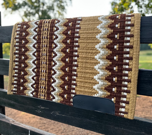 Confort et durabilité supérieurs Couverture de selle de cheval Western Utilisation quotidienne et d'exposition Fabriquée en laine avec doublure en polycoton - Product Image 1