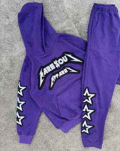 Pakistan Made Adult Long Sleeve 100% Cotton Lightweight Elastic Waist Quick Dry SweatSuit XL Size <b>Tracksuit</b> Custom Logo Low MOQ - Product Image 2