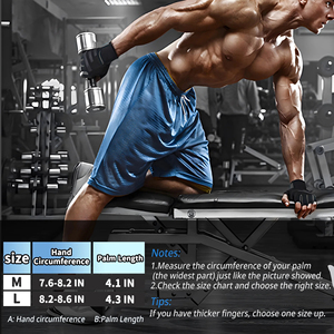 Venta al por mayor Fitness transpirable ventilado medio dedo levantamiento de pesas ejercicio deportes entrenamiento carreras bicicleta ciclismo gimnasio guantes hombres - Product Image 6
