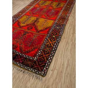 Alfombras de Lana Anudadas a Mano Nuray en Rojo y Naranja con Patrón Geométrico Pae-4337 para Uso Doméstico - Product Image 2