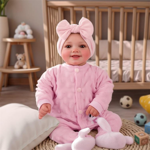 Babes ide Sunny 17 ''Realistische lächelnde wieder geborene Baby puppe Mädchen OEM Custom Großhandel Vinyl Reborn Puppen - Product Image 4