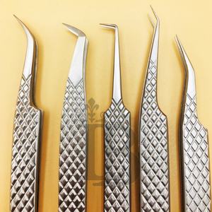 Pinzas Plateadas de Marca Privada, Pinzas Largas para Extensión de Pestañas, Pinzas de Volumen de Acero Inoxidable con Punta de Fibra Puntiaguda, Pinzas para Pestañas de Visón - Product Image 6