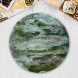 Plateau de service en résine fabriqué à la main pour une décoration intérieure luxueuse avec des motifs vibrants et une finition lisse et brillante - Product Image 1