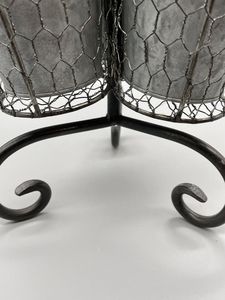 Decorative Galvanized Metal Cutlery Holder with Wire Cage Stand Restaurant Kitchen Utensils Holder in Best Price - Product Image 3