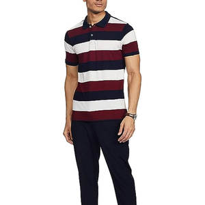 Polo imprimé uni respirant pour homme, personnalisable avec logo et impression, 100 % coton, manches courtes, prix de gros - Product Image 1