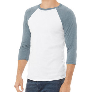 เสื้อยืดเบสบอลแขนยาวผ้าแคนวาสสำหรับผู้ชายผ้าแคนวาสของ Bella - Product Image 5