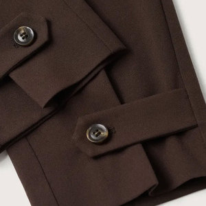 Pantalon décontracté pour femmes, pantalon ample de bureau, taille haute, jambes larges, couleur noire - Product Image 6