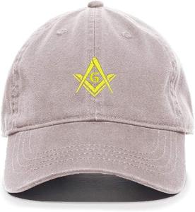 Gorra de Béisbol con Símbolo Masónico de Diseño Tecnológico, Bordada en Algodón, Ajustable, Tipo de Tela 100% Algodón - Product Image 6