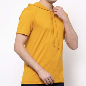 Nueva Sudadera con capucha de manga corta para hombre, sudadera informal de Color sólido para hombre, sudaderas con capucha ligeras de manga corta - Product Image 2