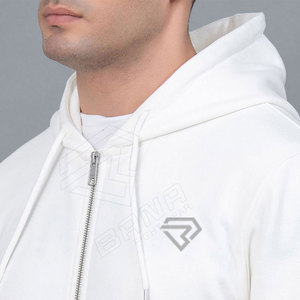 เสื้อมีฮู้ดแบบสวมหัวสำหรับผู้ชายขนาดใหญ่พิเศษเสื้อมีฮู้ดผ้าฝ้ายขนแกะมีซิปแขนยาวสำหรับผู้ชาย - Product Image 4