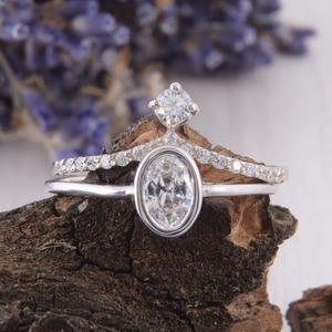 Anillo de estilo bohemio de Plata de Ley 925, joyería clásica para mujer, piedra preciosa de topacio blanco, regalo de boda hecho a mano para esposa, chapado en rodio - Product Image 4