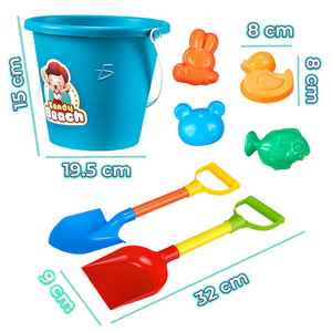 Set da Spiaggia per Bambini, Secchiello e Palette in Plastica Pieghevoli e Morbide per Giochi in Piscina - Product Image 2