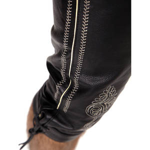 Lederhosen กางเกงขาสั้นใส่เที่ยวสำหรับผู้ชาย,กางเกงแฟชั่นหนังสไตล์ Lederhosen สำหรับล่าสัตว์แบบกำหนดเองสีบาวาเรีย - Product Image 4