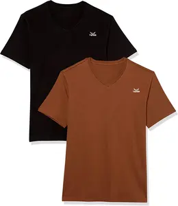 2023 T-Shirt für Männer günstigen Preis kunden spezifischen Druck V-Ausschnitt Slim Fit Männer T-Shirt weichen Stoff Mode tragen T-Shirts