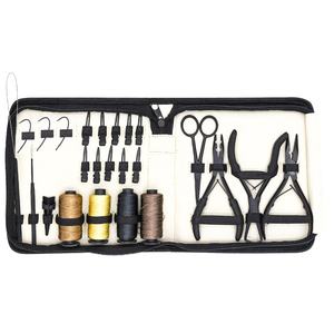 Professional Durable Reusable Hair Extension Kit Stainless Steel Tools Thread <b>Hook</b> Hair Parting Section <b>Clips</b> Pulling <b>Hook</b> Loop - Product Image 1