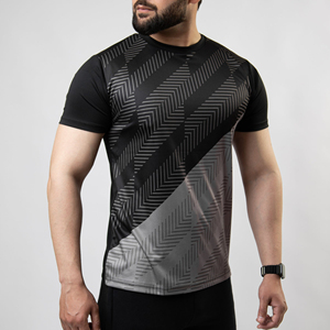 Camisetas transpirables de secado rápido para hombre, camisetas sublimadas personalizadas, camisetas ajustadas con cuello redondo para hombre - Product Image 5