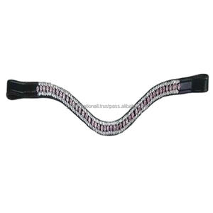 วงคิ้ว100% หนังควายแท้ทรงคลื่นมี3แถวทำจากคริสตัลสีชมพูวงคิ้วมีบังเหียนขนาดใหญ่ขนาดใหญ่มีขนาดเท่าทรงซังข้าวโพด - Product Image 1