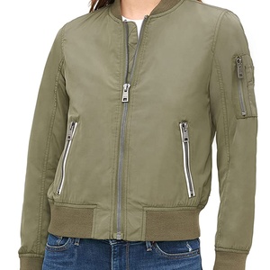 2025 Nueva temporada de primavera, chaquetas de cuero genuino para mujer, chaqueta de cuero Bomber negra para mujer, chaquetas Bomber informales para mujer - Product Image 4