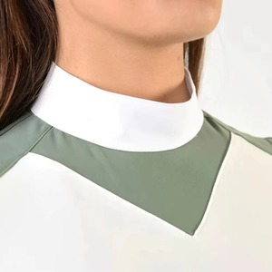 Camisas de Polo Ecuestres de Manga Corta para Competición, Capas Base Elásticas, Camisas de Montar a Caballo para Mujer, Modernas y de Lujo con Cremallera - Product Image 3