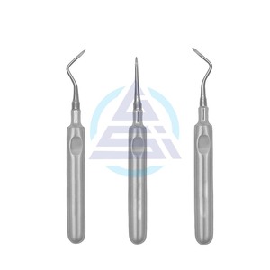 Juego de 3 Elevadores Dentales de Luxación, Elevador de Dientes, Clareador, Mango Curvo y Liso, Instrumento Quirúrgico Dental - Product Image 1