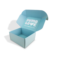 Vente en gros de boîte cadeau postale en carton ondulé robuste de grande taille de couleur unie mate avec impression double face