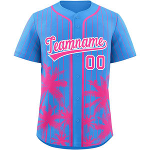 Maillot de softball personnalisé pour jeunes Baseball bouton Up sublimation uniforme matériel sergé numéro de nom brodé Logo expédition rapide - Product Image 4