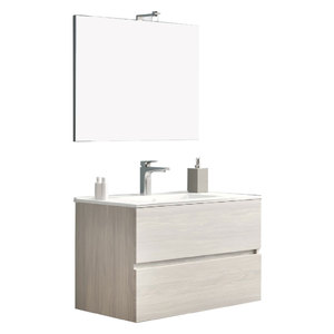 Mobile da Bagno 'Easy' Base 81 X 47 X H.53 Cm - Rovere Grigio - Product Image 1