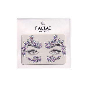 Silver <strong>Face</strong> <strong>Gem</strong> | Holographic Rhinestone <strong>Face</strong> Stickers | <strong>Festival</strong> &amp; Party <strong>Face</strong> Decor Wholesale . - Product Image 4