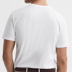 Camiseta de cuello redondo para hombre, Camiseta de algodón de gran tamaño, Pima Camiseta de algodón de manga corta, Camiseta de algodón Tac de Color sólido hecha a medida para hombre - Product Image 5