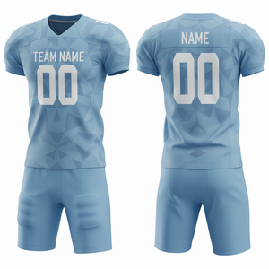 ชุดอเมริกันฟุตบอลชายแบบปรับแต่งได้ ไซส์ XL ชุดกีฬาส่วนบุคคล รวมถึงเสื้อเจอร์ซีย์ กางเกง แขนสั้น - Product Image 1