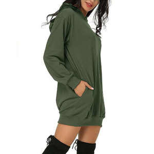 2025 Fashion Trendy Pull Over High Quality <b>Longline</b> Hoodies <b>Sweatshirt</b> for <b>Women</b> To Wear In Winter - Product Image 3