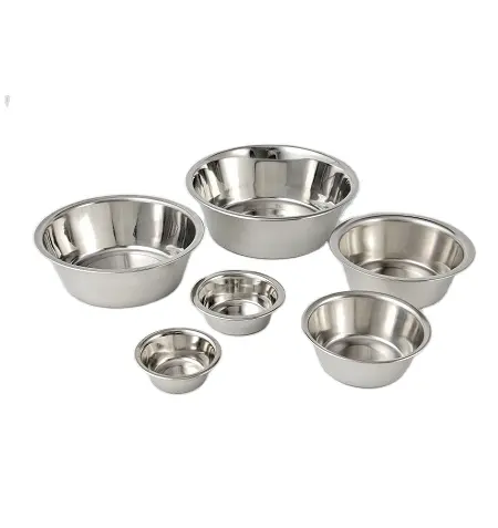 Gamelle en aluminium pour chien Couleur gris argenté Style moderne Gamelles pour animaux de compagnie Mangeoires Gamelles en acier inoxydable en vrac