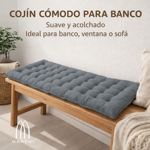 Cojín para Banco de Interior y Exterior con Funda con Cremallera, Relleno de Fibra Hueca, Almohadas Lumbares y Cojines para Asiento - Product Image 2