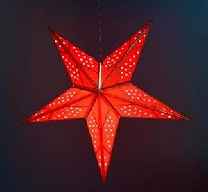 Tela Santa Clause Electric Metal Glittery Star para decoraciones navideñas bellamente elaborada de la India pieza auténtica - Product Image 5