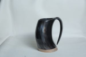 Haute qualité Royal droite conception de noël petit Viking corne à boire tasse fabriqué à la main naturel Double Base sculpté nautique - Product Image 6