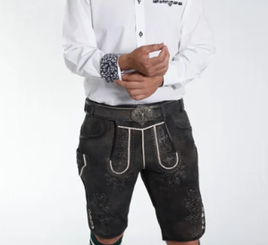 Auténticos pantalones cortos bávaros de Cuero 100% de primera calidad de secado rápido y transpirables con bolsillos elegantes decoración precio al por mayor - Product Image 1