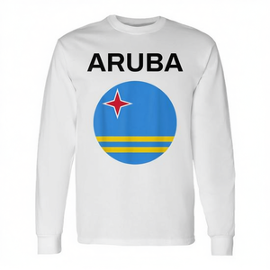 Maglietta a Maniche Lunghe con Bandiera Moderna di Aruba, Categoria Promozionale - Product Image 2