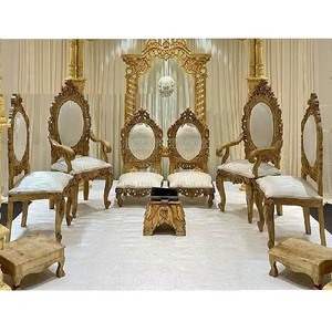 Conjunto de Sillas Vedi y Mandap para Bodas Indias Talladas a Mano, Madera Resistente, Tamaño y Color Personalizables, DST EXPORTS, Oferta para Australia y Reino Unido - Product Image 1