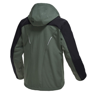 Veste d'hiver softshell pour homme, design personnalisé, imperméable, coupe-vent, à capuche, style streetwear, logo sur le devant, vente en gros - Product Image 2