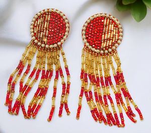 Pendientes Bordados a Mano, Pendientes Personalizados con Cuentas Múltiples, Joyería Festiva para Mujer al Mejor Precio, Pendientes con Cuentas - Product Image 4