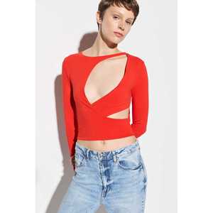 Blusa Asimétrica con Lazo en la Cintura - Product Image 1