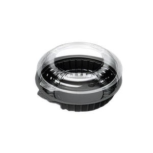 24oz Disposable <b>Bowls</b> with PP Black Base & PS Clear Lids <b>Microwavable</b> Black & Clear Food Container - Product Image 1