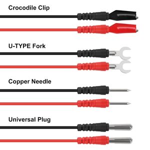 Kit de 16 fils de test pour multimètre en cuivre isolé PVC, ensemble de fils de test de remplacement + pinces crocodiles, fiches banane, sondes 100 cm 1000 V - Product Image 3