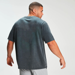 Camisetas de manga corta lavadas con ácido Hip Hop con cuello redondo 2025 de último diseño personalizado de alta calidad para hombre con talla OEM - Product Image 2