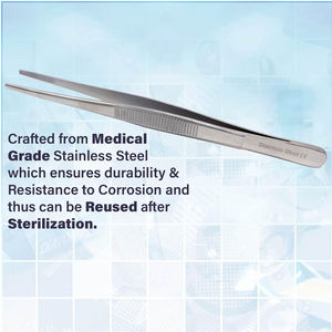 Meilleures ventes de pinces à pansement Adson 12cm en acier inoxydable pince à pouce antidérapante Instrument de chirurgie vétérinaire dentelé - Product Image 4