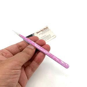 Pince à épiler isolante longue et droite de 14 cm, motif léopard rose, impression de logo personnalisée, service OEM Slim Boot Tim - Product Image 6