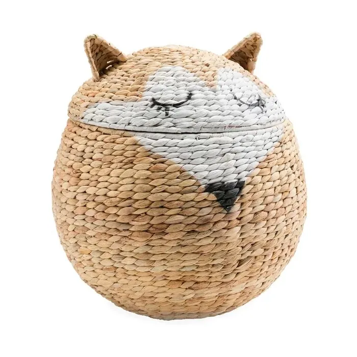 New Style Ecofriendly Woven Baskets Decorative Animal Mini Storage Hamper With Lid Home Organization Wholesale Handmade Decor