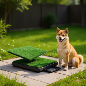 Grande toilette double pour chien avec gazon artificiel, Inodoro Para Perros, avec fournitures d'entraînement pour animaux de compagnie de qualité supérieure - Product Image 3
