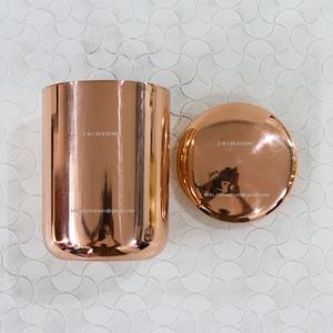 Manufacturer Handmade <b>Copper</b> <b>Candle</b> Tin Container Customized Logo Metal Votive Soy Wax <b>Holder</b> for Home Decoration - Product Image 2